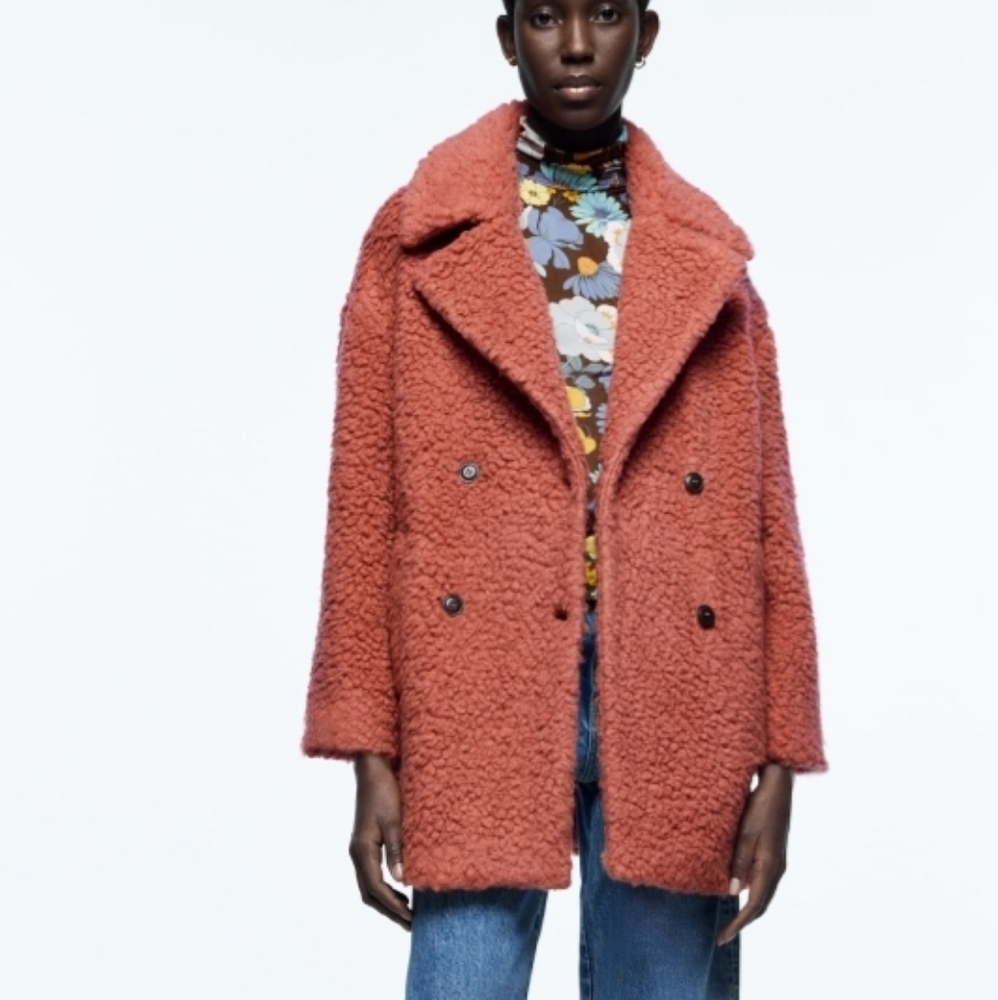 ZARA faux shearling coat size XS  NEW